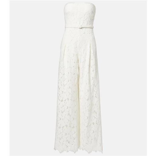 Simkhai jumpsuit rebecca in pizzo senza spalline