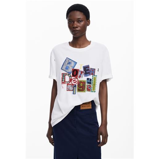 Desigual maglietta a maniche corte patch botter