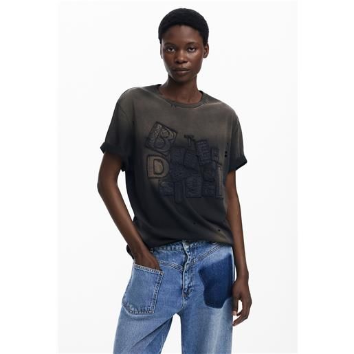 Desigual maglietta a maniche corte sun-faded botter