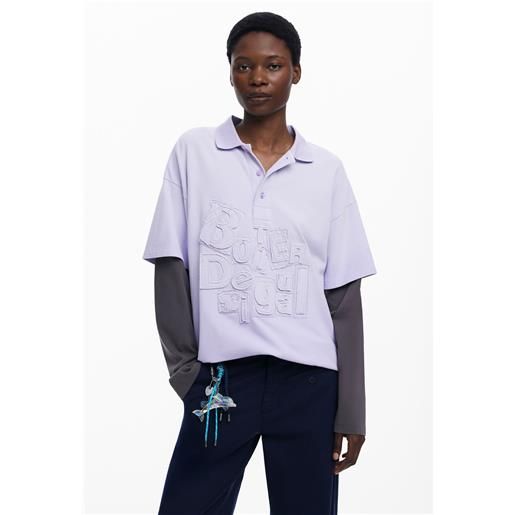 Desigual maglietta doppia manica patch botter