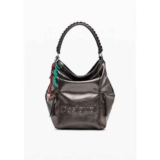 Desigual zaino metallizzato con grande logo