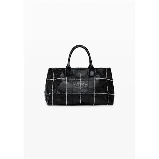 Desigual borsa shopper media brillante