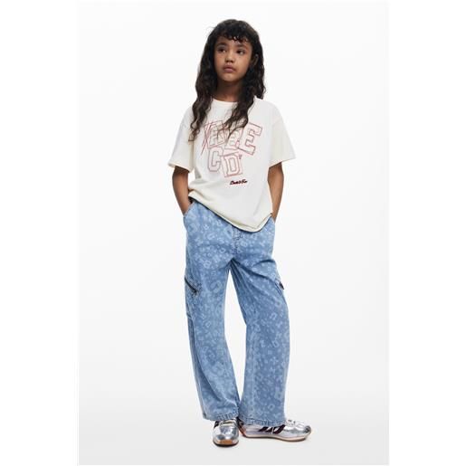 Desigual pantaloni jeans baggy print