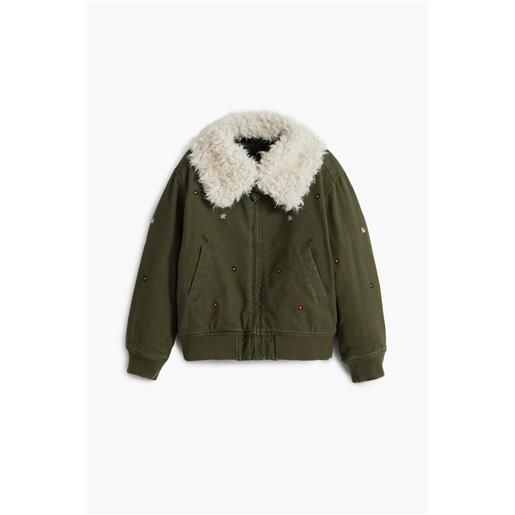 Desigual giacca aviator con collo in pelliccia