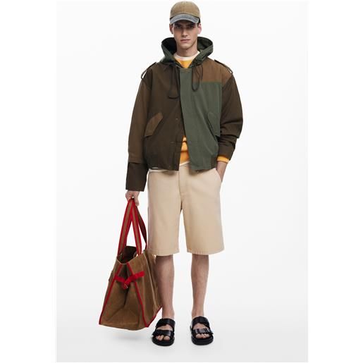 Desigual giacca con cappuccio e toppe