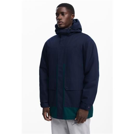 Desigual parka bicolore con cappuccio