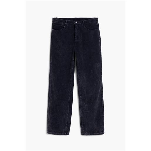 Desigual pantaloni lunghi in velluto a coste lavato