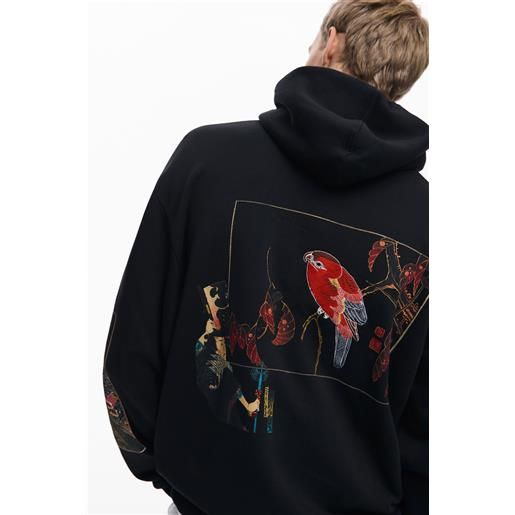 Desigual felpa con cappuccio e paesaggio