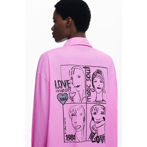 Desigual camicia oversize con vignette