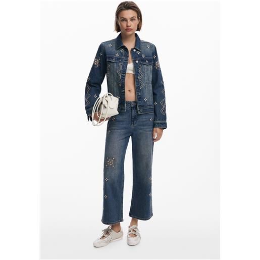 Desigual jeans culotte con specchi