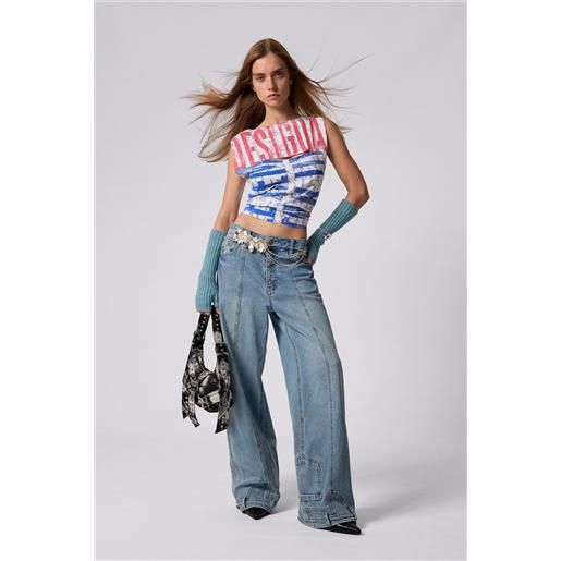 Desigual jeans dritti effetto inverso