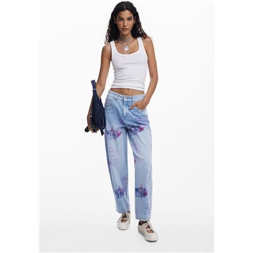Desigual pantaloni jeans baloon collage