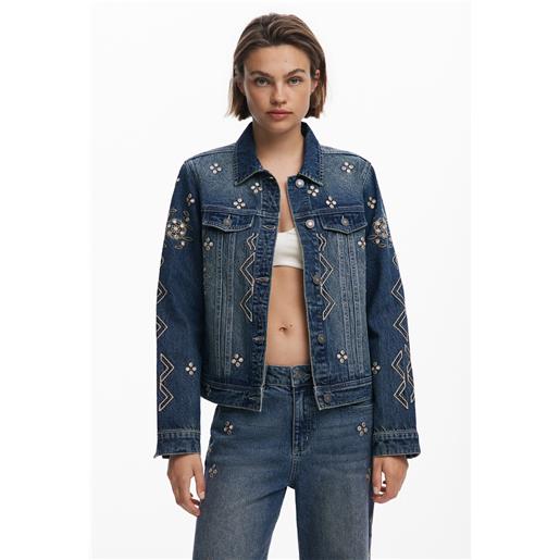Desigual giacca di jeans con specchi