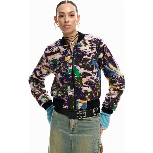 Desigual giacca bomber melangiata