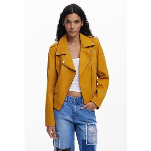 Desigual giacca biker effetto pelle