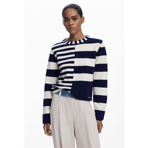Desigual maglione a righe combinate