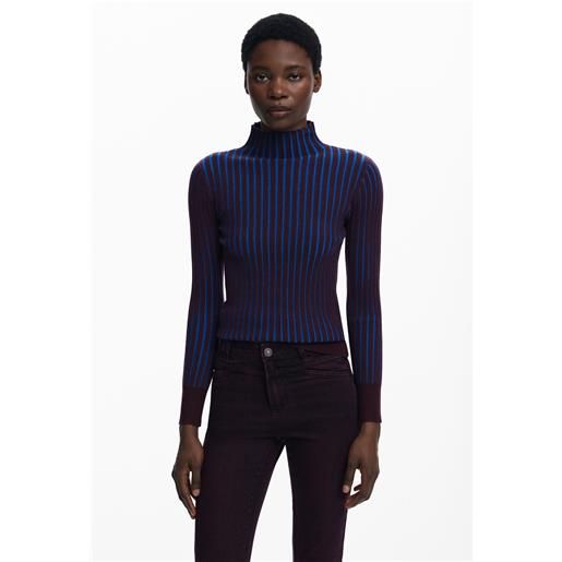 Desigual maglione a coste aderente