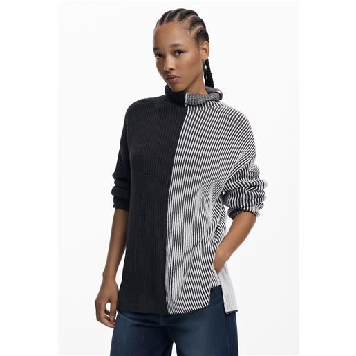 Desigual maglione bicolore a righe