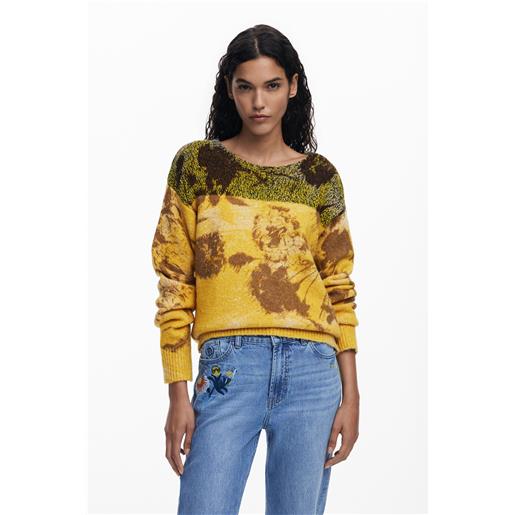 Desigual maglione jacquard a fiori