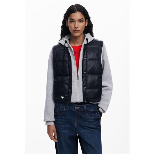 Desigual felpa abbinata a gilet imbottito