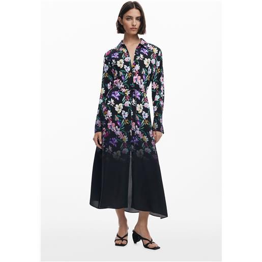 Desigual abito camicia a fiori sfumato