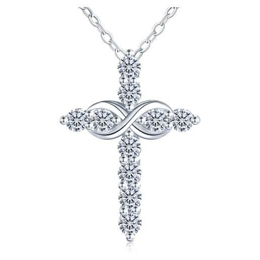 QUADRI - Collana Argento 925 - Catena Diamantata idea regalo Donna Ragazza larghezza 2.5 mm - lunghezza 46cm con ulteriore estensione di 5 cm