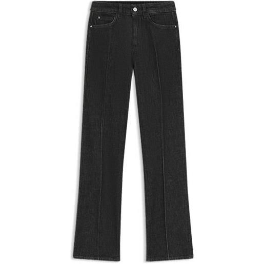 BOSS jeans slim fit in denim elasticizzato nero effetto marmo, grigio scuro