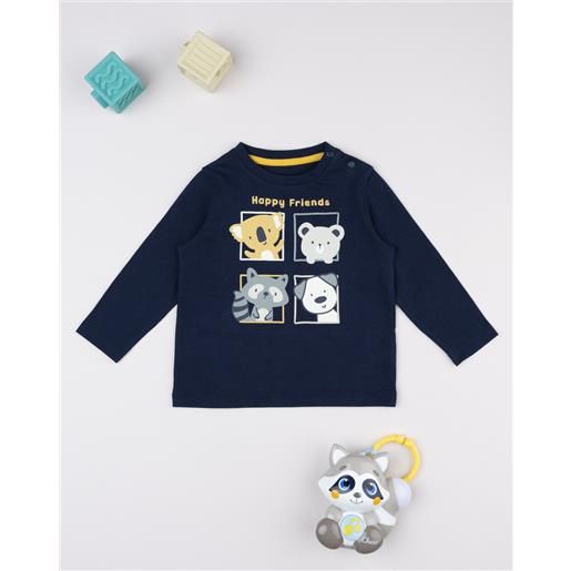 Prénatal t-shirt bimbo blu stampa "happy frienda"