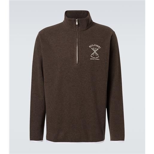 Brunello Cucinelli felpa in misto cashmere e cotone