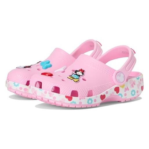 Crocs mickey friends minnie classic clog t, zoccoli unisex - bambini e ragazzi, multicolore, 25/26 eu