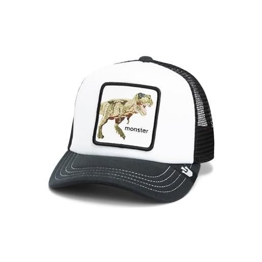 Goorin Bros. the farm, cappello da camionista unisex per bambini, nero (dino kiddo), taglia unica, nero (dinno kiddo), taglia unica