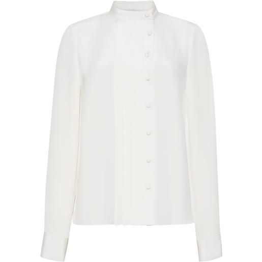 Adam Lippes blusa alina plissettata - bianco