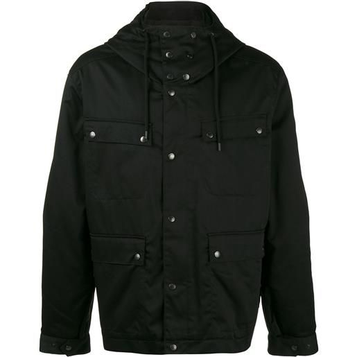 Kenzo giacchetto con logo a contrasto - nero