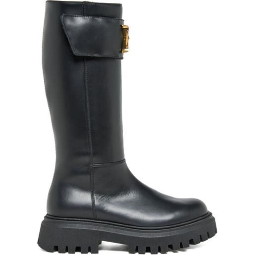 DSQUARED2 KIDS stivali con fibbia - nero