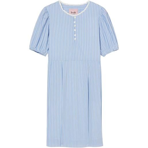 b+ab abito corto a righe - blu