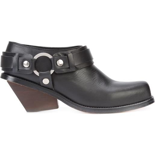 Wanda Nylon stivaletti con tacco largo - nero