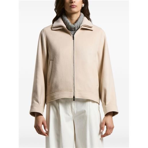 Peserico giacca con zip - toni neutri