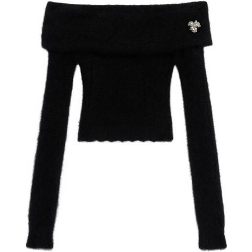 Blumarine top con spalle scoperte - nero