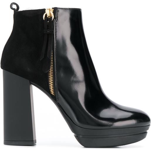 Hogan stivaletti con plateau - nero