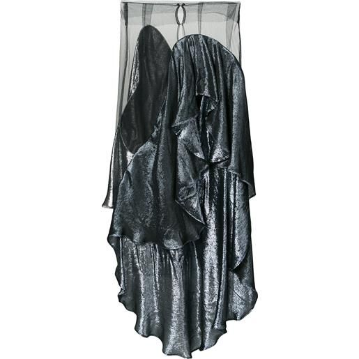 Paula Knorr panelled draped skirt - nero