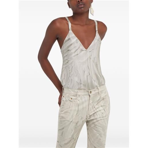 Roberto Cavalli canotta con stampa - bianco