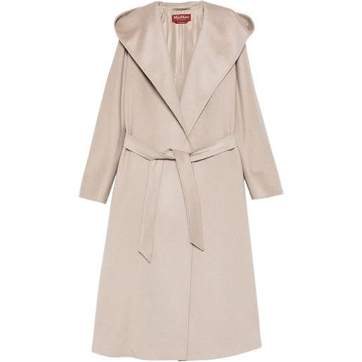 Max Mara cappotto con cappuccio - toni neutri