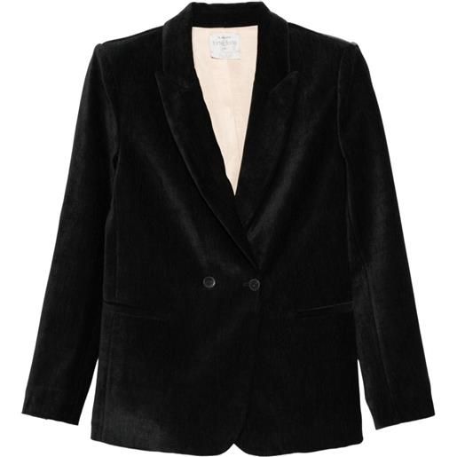 Forte Forte blazer doppiopetto in velluto - nero