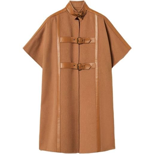 TWINSET mantella con fibbia - marrone