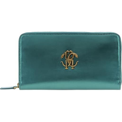 Roberto Cavalli portafoglio con zip - blu