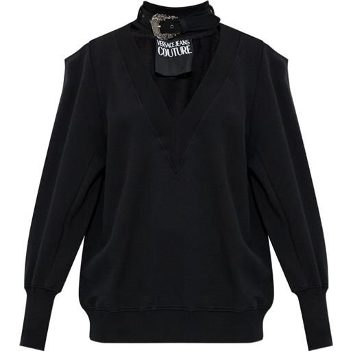 Versace Jeans Couture felpa con fibbia - nero