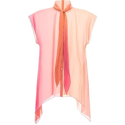 Roberto Cavalli blusa con nodo - rosa