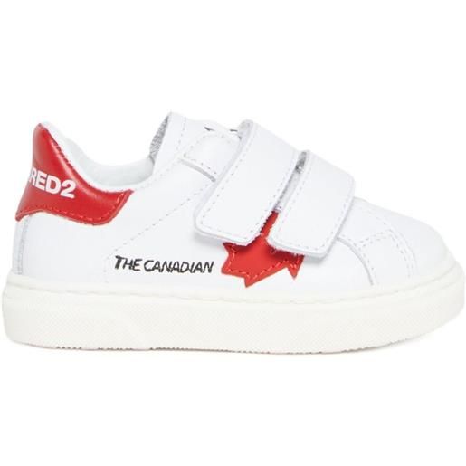 DSQUARED2 KIDS sneakers con strappo e decorazione a stella - bianco