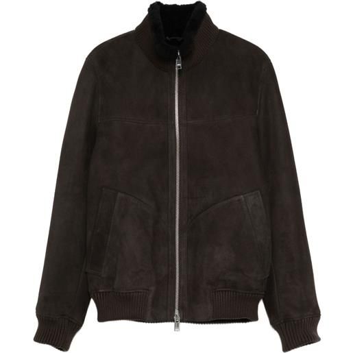 Arma bomber in pelle scamosciata - marrone