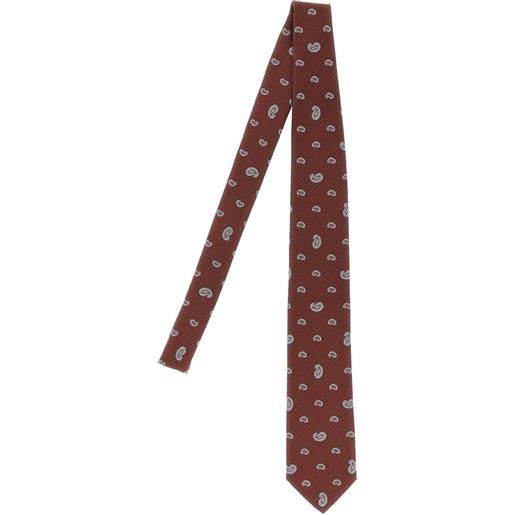 Brioni cravatta con stampa paisley - marrone